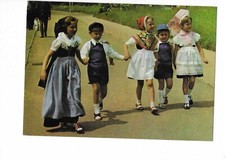C174 AK Spreewald Kinder in Niedersorbischer Tracht ungelaufen 1983