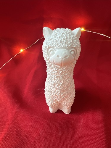 Lama alpaka weiß deko figur - weiß,