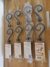 8 x Für Gardinenstange Stilgarnitur Ausziehbar  200 - 300 cm  SoleVito Neu  OVP