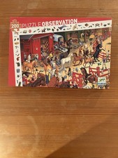 Djeco Puzzle 200 Teile Observation Pferde Suchpuzzle mit Poster  TOP ZUSTAND