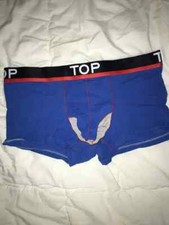 Slip Herren Stern Sportslip Unterwäsche Baumwolle Pouch Größe XXXL blau TOP
