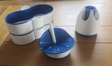 Tupperware Oceano Badezimmer Serie  Zahnputzbecher mit Ablage, Seifenablage... 