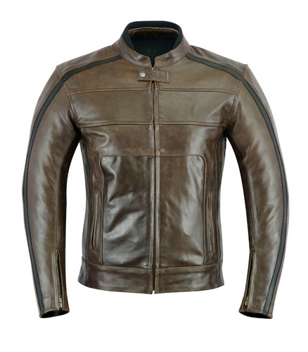 Neu herren motorradjacke braun - neu,