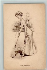 13010653 - Croquet - Frau spielt Krocket Sport 1915