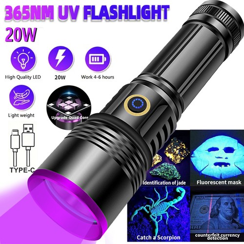 20w 365nm taschenlampe - 365nm, uv-taschenlampe