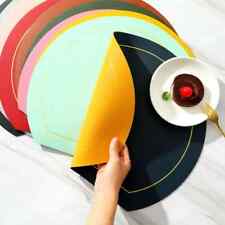 Kunstleder Tischset Wendbar Platzmatte Tischmatte Platzset Abwaschbar Eckig Oval