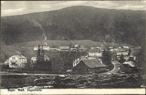 Regenhütte bayerisch - ak,
