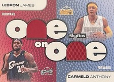 2008-2009 Skybox One on One GU Dual Jersey LEBRON JAMES / CARMELO ANTHONY