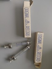 antike Spritze vom Zahnarzt Original Record Spritze im Originalkarton