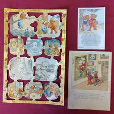 Ida Bohatta-Konvolut:  Glanzbildchen Nr. 1936 (1998), Bären-Fleißbild, AK v.1958