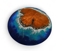 Tischplatte Erle + Epoxidharz