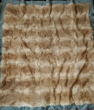 Echte Felldecke Winter Echtfell Kuscheldecke Sofadecke Tagesdecke Kaninchen Fell