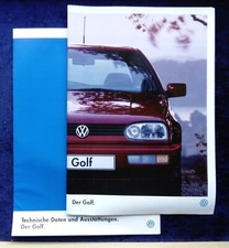 VW Golf 3 Prospekt, 5.1997, Basis Trendline Comfortline GT Special... der letzte
