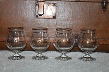 4 x Coca Cola Gläser 0,3l Glas Retro Vintage Goldrand Schwenker Tulpe