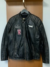 Aviatrix Herren Leder Jacke Größe XL Used look in schwarz mit Flieger Patches
