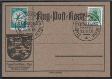 ✔️ DEUTSCHLAND 1912. RHEIN MAIN RARE ZEPPELIN FLUG POSTKARTE, REPRODUKTION!!