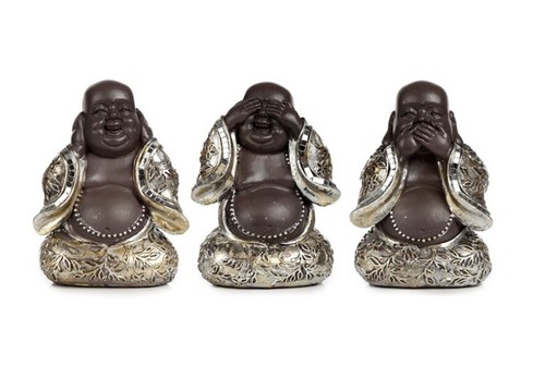 Buddha figur 3er - buddha, set