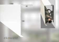 Ekowand Verkleidung Kompakt für Sockelleisten Heizung weiß RAL 9010