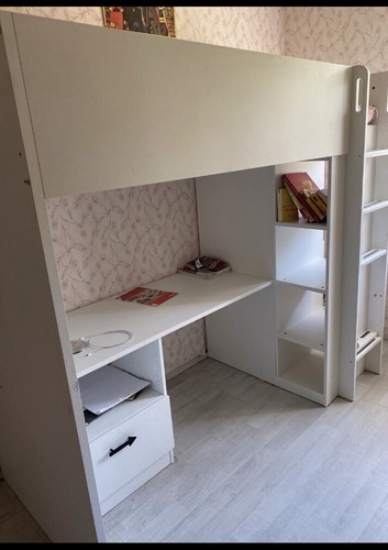 Hochbett mit schreibtisch - mit,