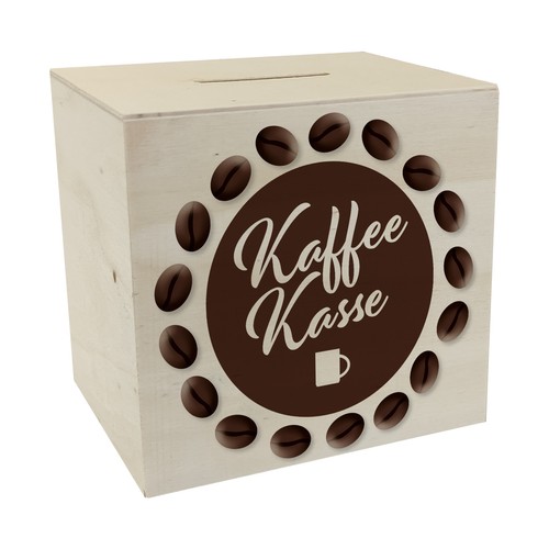 Kaffeekasse spardose aus holz - kaffeekasse,