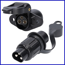 3 polige Steckdose + Stecker