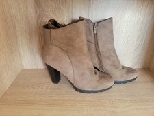 Stiefeletten Stiefel Braun Beige Mit Absatz Jumex 37