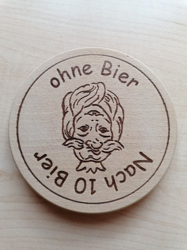 Spaßartikel holz bierdeckel - spaßartikel,