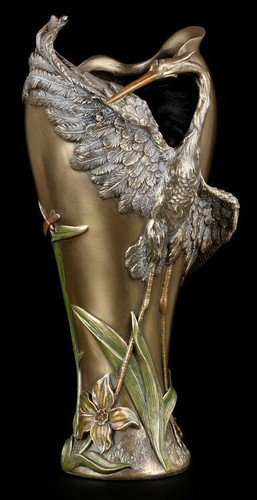 Jugendstil vase mit reiher - jugendstil,