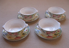 4 x Suppentasse mit Unterteller Villeroy & Boch CANARI Müslischale Salatschale