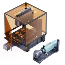 LaserPecker LP4 Dual-Laser Gravur mit kubischer Schutzabdeckung Drehregler Slide