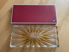 Walther Glas Kuchenplatte Stollenplatte Servierplatte 34 cm x 15 cm Neu OVP