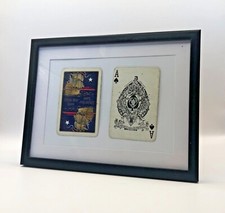 Antike White Star Line Spielkarte gerahmtes Display - RMS Olympic Era / Titanic