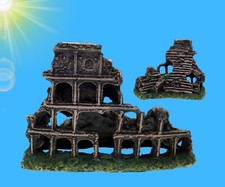 TOP Aquarium Deko 🐠 COLOSSEUM RUINE 🐠 Höhle Zubehör Italien Rom Dekoration