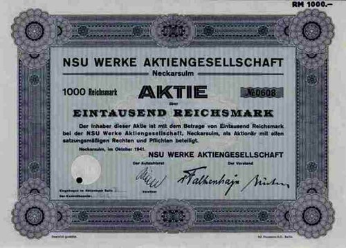 Nsu werke neckarsulm okt 1941 - nsu, okt.