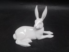 Fürstenberg Porzellan Figur Jahreshase,Hase Johann liegend Weiß,Jahr 2010