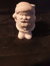 Schrüh- Rohling, Keramik, 1   Teelichtweihnachtsmann,  ca. 10 cm, zum Bemalen