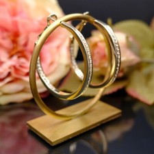 Creolen Gold Ohrringe mit