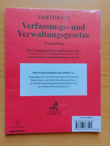 133 sartorius verfassungs - sartorius, verfassungs-