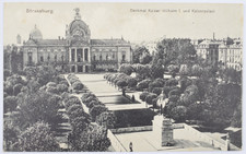 Ansichtskarte Strassburg Denkmal Kaiser Wilhelm I. Kaiserpalast WK1 ungelaufen
