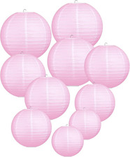 Papier Laternen Set pink 10er