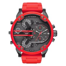 UhrDiesel DZ7370 Herrenuhr Mr. Daddy 2.0 Rot Schwarz Ø57mm Chronograph Quarz Uhr