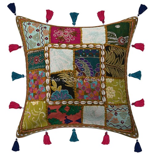 Patchwork kissenbezug tribal - patchwork,