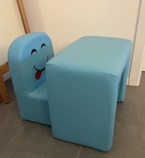 Multifunktionaler Kinder Sessel hellblau