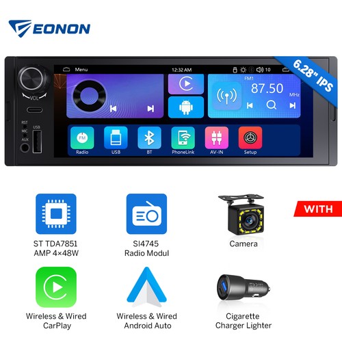 Cam 1din universal - cam+6,28",