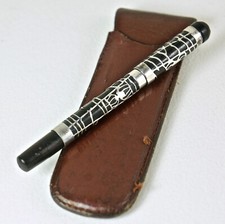 Extrem seltener Montblanc Baby Nr.00- Safety Pen: "Spiderweb" im Etui.  (F2)