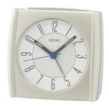 Seiko QHE205W Wecker Quarzwecker Analog Alarm Zifferblattbeleuchtung Weiß