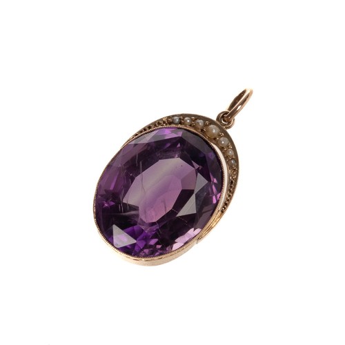 Amethyst anhänger gold 333 - anhänger,