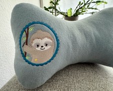 Kuscheliger Leseknochen/Nackenkissen/Buchstütze - #Faultier #unikat #neu #Fleece