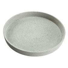 Dekoteller, Dekoschale Rund Betonoptik 30cm Ø moderne Schale aus Polyresin GRAU
