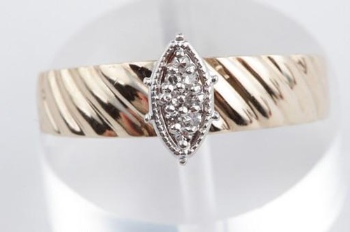 Diamant ring 10k gelb - diamant,